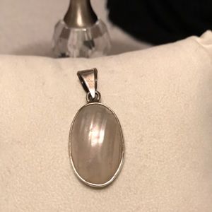 Pretty Mother Pearl Pendant Sterling Silver